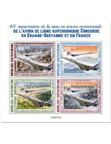 n° 7630/7633 - Timbre CENTRAFRIQUE Poste