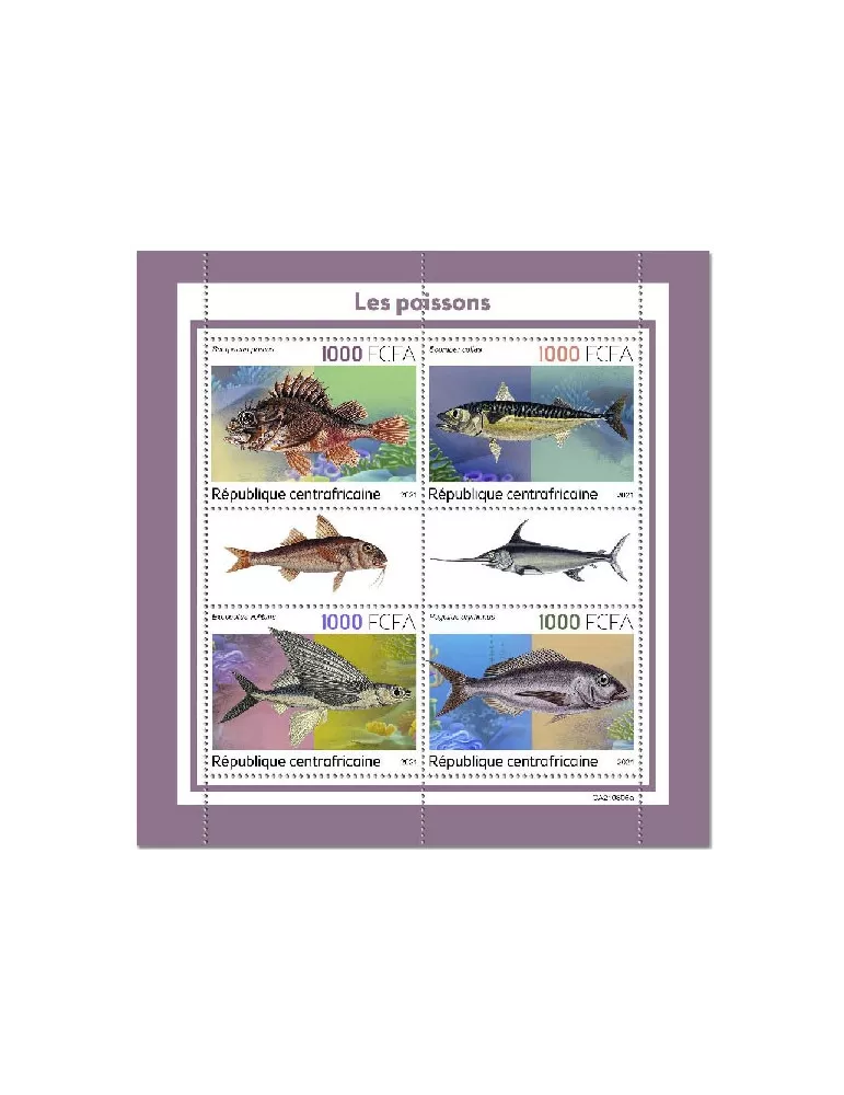 n° 8695/8698 - Timbre CENTRAFRIQUE Poste