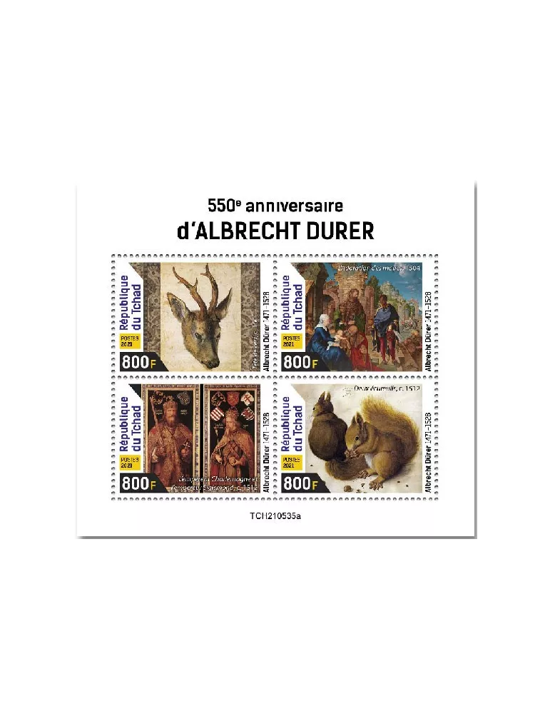 n° 3926/3929 - Timbre TCHAD Poste