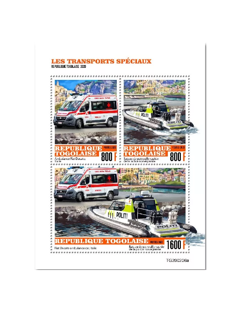 n° 8187/8189 - Timbre TOGO Poste