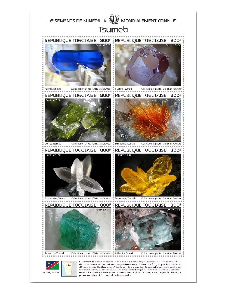 n° 8288/8295 - Timbre TOGO Poste