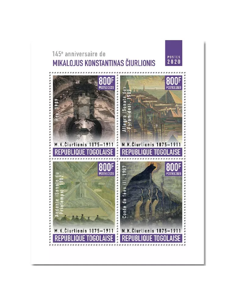 n° 8743/8746 - Timbre TOGO Poste