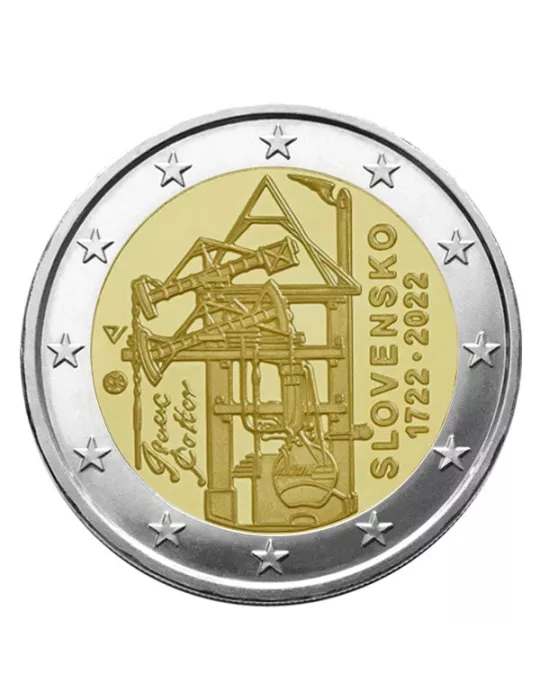 2 EURO COMMEMORATIVE 2022 : SLOVAQUIE (300 ans de la machine à vapeur)