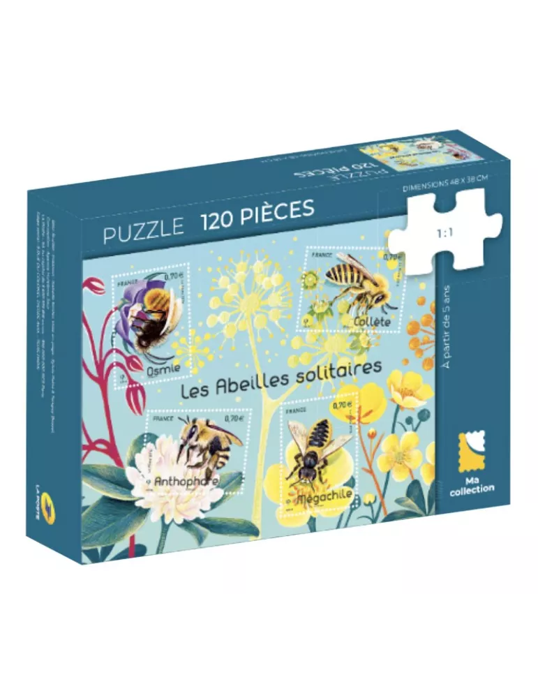 PUZZLE TIMBRÉS : LES ABEILLES SOLITAIRES (120 PIECES)