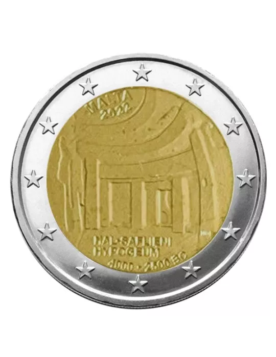BU : 2 EURO COMMEMORATIVE 2022 : MALTE (Hypogée de Hal Saflieni)
