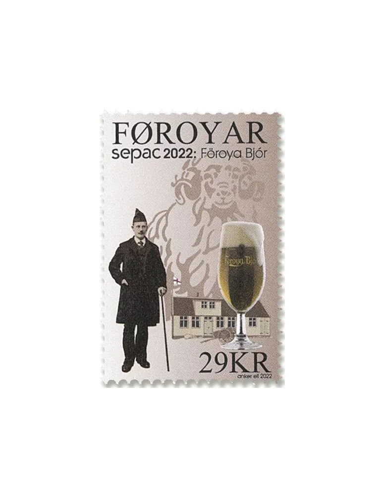 n°1040 - Timbre ILE FEROE Poste