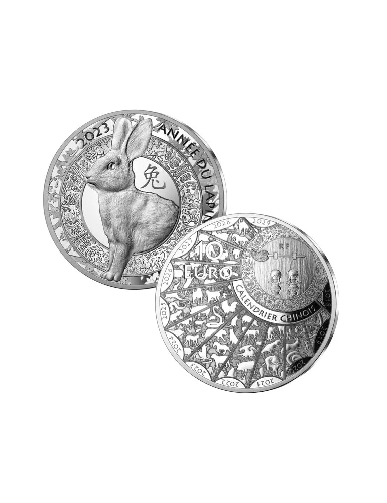 10 EUROS ARGENT - ANNEE DU LAPIN (2023)