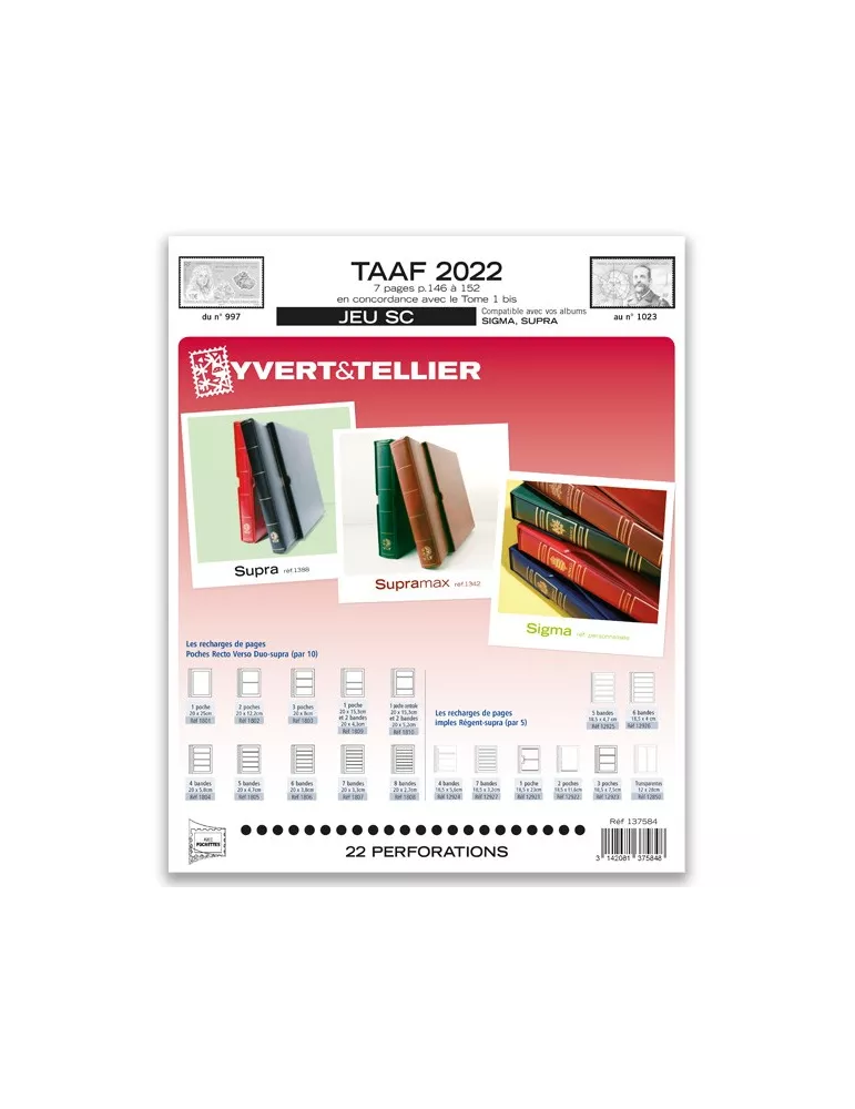 TAAF SC : 2022 (JEUX AVEC POCHETTES)