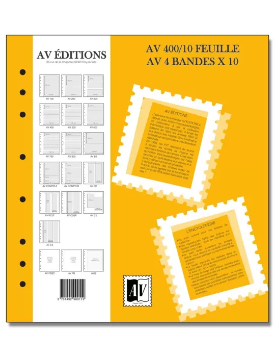 Feuille AV : 4 bandes (x10) - AV EDITIONS®