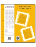 Feuille AV : pour 4 blocs (CNEP, FFAP, etc.) (x10) - AV EDITIONS®
