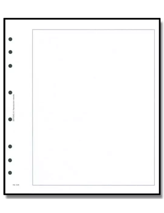 Feuille AV : blanche avec cadre (x10) - AV EDITIONS®