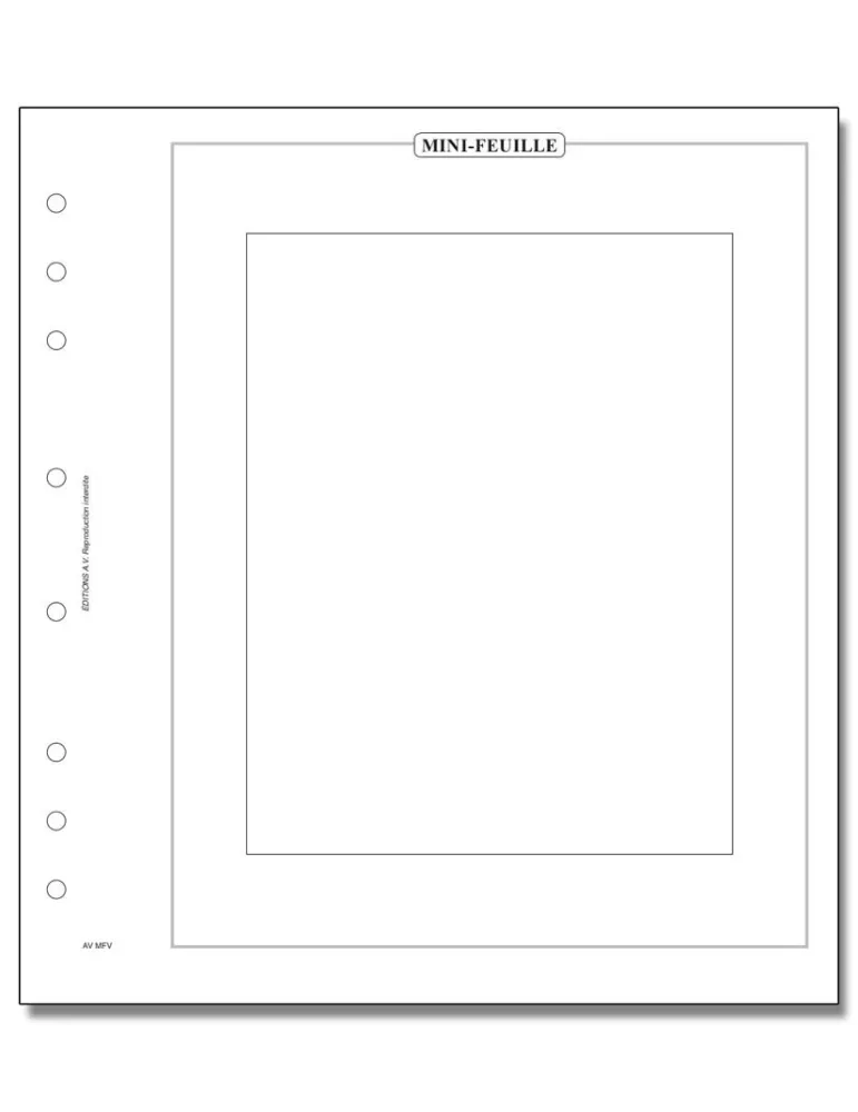 Feuille AV : pour minifeuille verticale (x10) - AV EDITIONS®