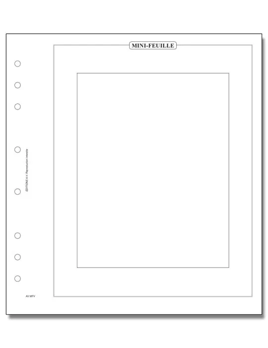 Feuille AV : pour minifeuille verticale (x10) - AV EDITIONS®