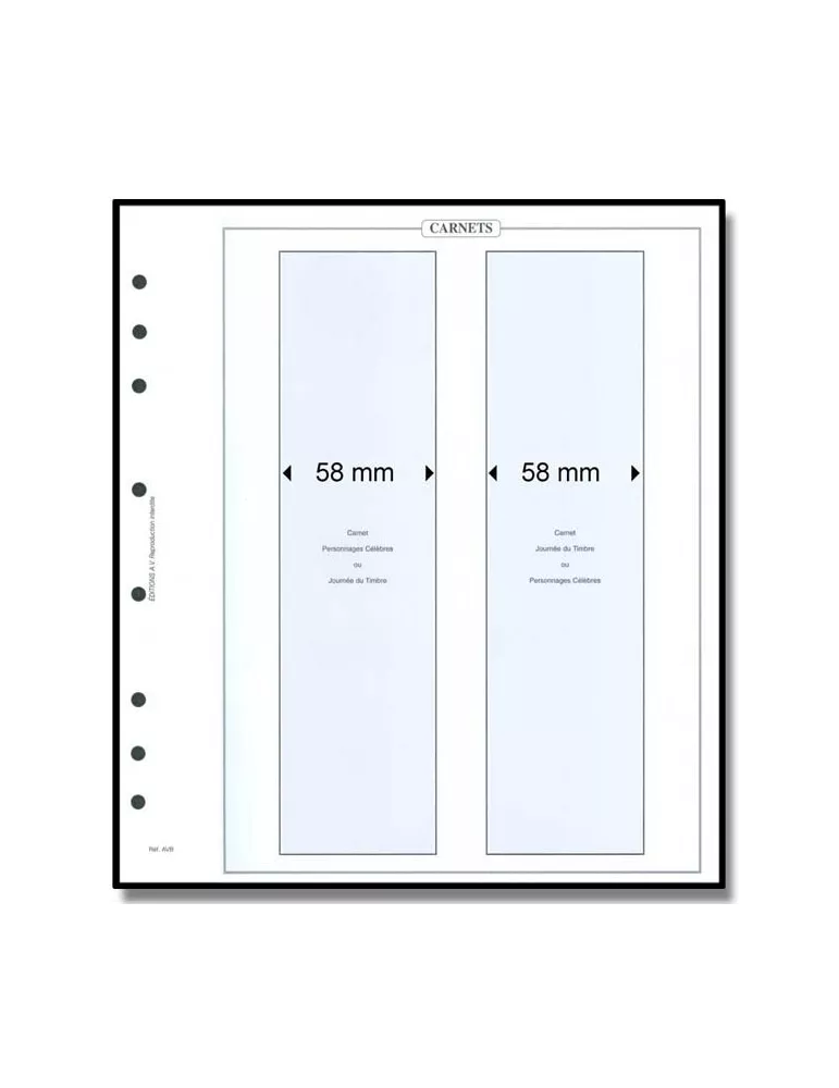 Feuille AV : pour 2 carnets personnages célèbres et journée du timbre (x10) - AV EDITIONS®