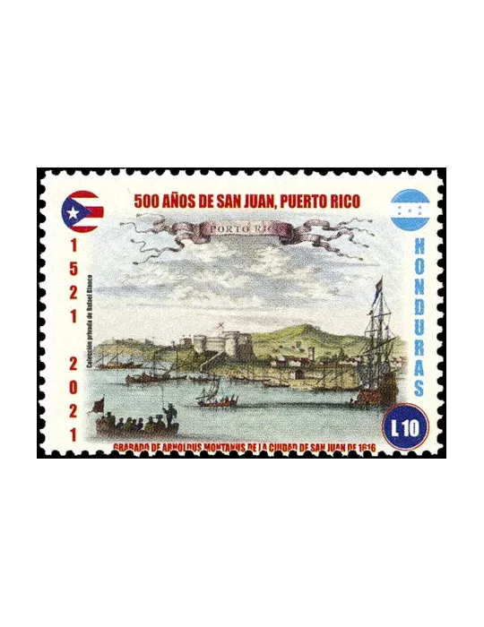 n° 335/338 - Timbre HONDURAS Poste