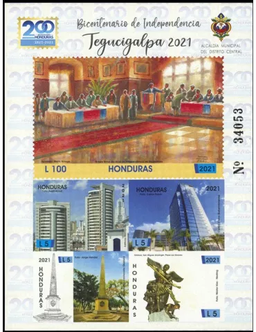 n° 97A - Timbre HONDURAS Blocs et feuillets