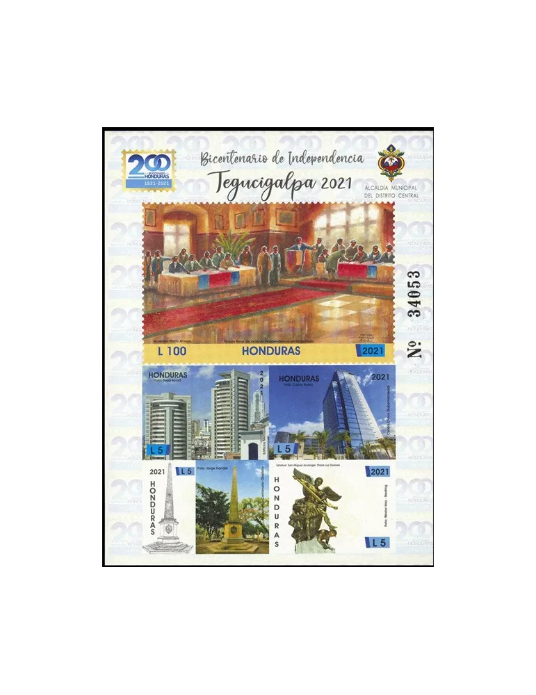 n° 97A - Timbre HONDURAS Blocs et feuillets