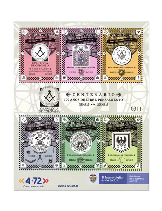 n° 2428/2433 - Timbre COLOMBIE Poste