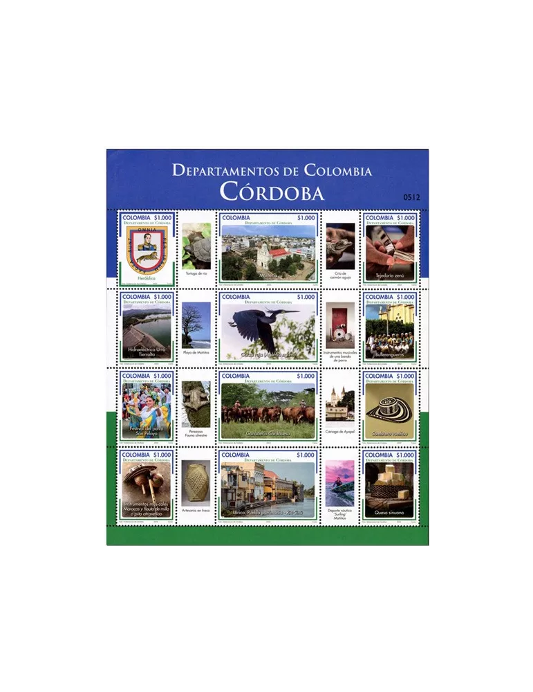 n° 2487/2498 - Timbre COLOMBIE Poste