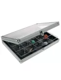 VITRINE ALU COMPACT : 20 CASES (36 x 49 mm) - SAFE®