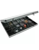 VITRINE ALU : 24 CASES (65 x 58 x 40 mm) - SAFE®