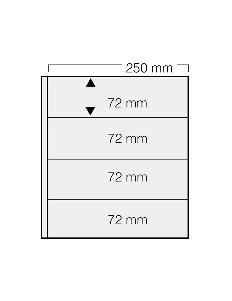 FEUILLES GARANT 734 : 4 BANDES (FOND NOIR - PAR 5) - SAFE®