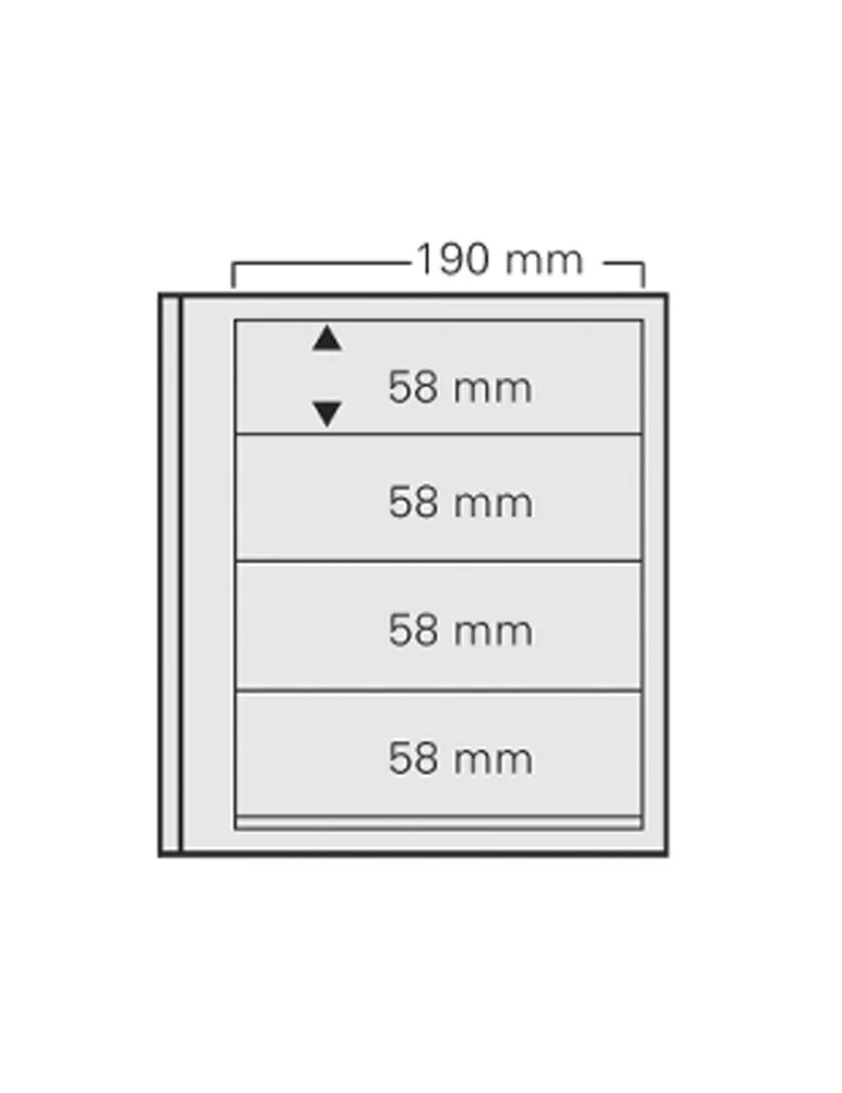FEUILLES SPECIAL DUAL 614 : 4 BANDES (FOND TRANSPARENT - PAR 5) - SAFE®