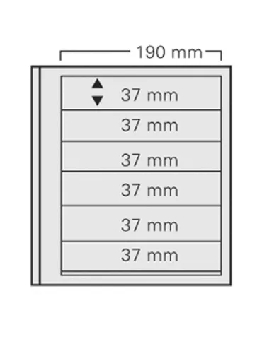 FEUILLES SPECIAL DUAL 616 : 6 BANDES (FOND TRANSPARENT - PAR 5) - SAFE®