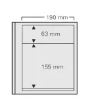 FEUILLES SPECIAL DUAL 619 : 2 BANDES/155x190 mm et 63x190 mm/ (FOND TRANSPARENT - PAR 5) - SAFE®