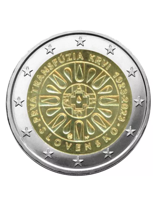 2 EURO COMMEMORATIVE 2023 : SLOVAQUIE (100 ans de la transfusion sanguine)