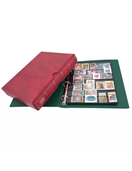 Album INITIA : étui + reliure (Classeur à anneaux pour timbres)