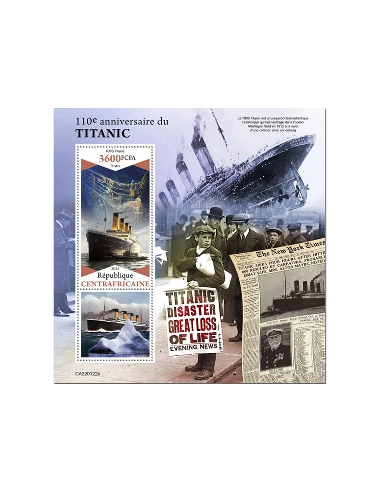 n° 1980 - Timbre CENTRAFRIQUE Blocs et feuillets