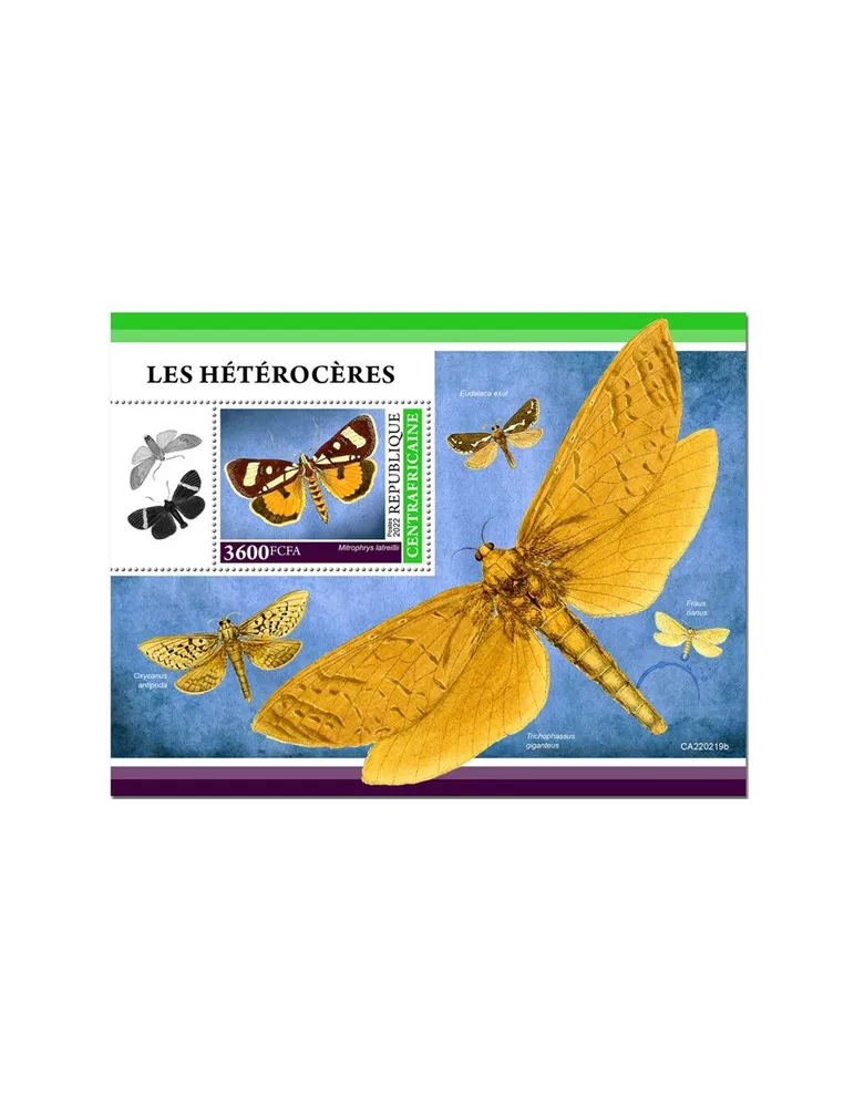 n° 2019 - Timbre CENTRAFRIQUE Blocs et feuillets