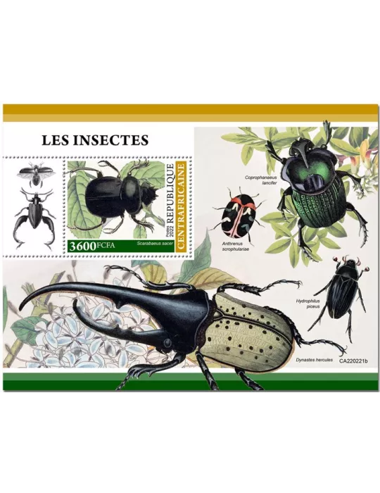 n° 2021 - Timbre CENTRAFRIQUE Blocs et feuillets