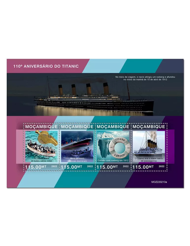 n° 9600/9603 - Timbre MOZAMBIQUE Poste