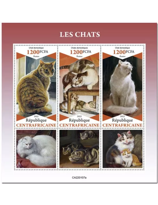 n° 8808/8810 - Timbre CENTRAFRIQUE Poste