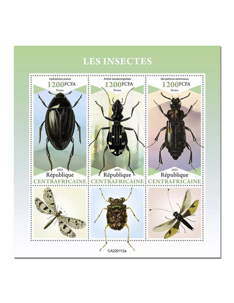 n° 8823/8825 - Timbre CENTRAFRIQUE Poste