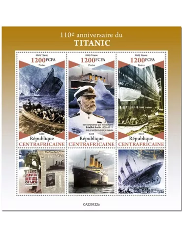 n° 8853/8855 - Timbre CENTRAFRIQUE Poste