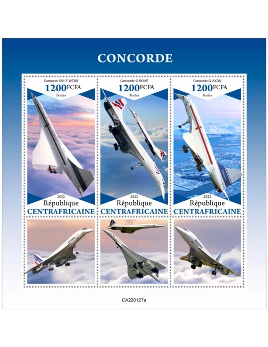 n° 8868/8870 - Timbre CENTRAFRIQUE Poste