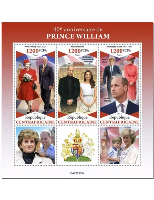 n° 8886/8888 - Timbre CENTRAFRIQUE Poste