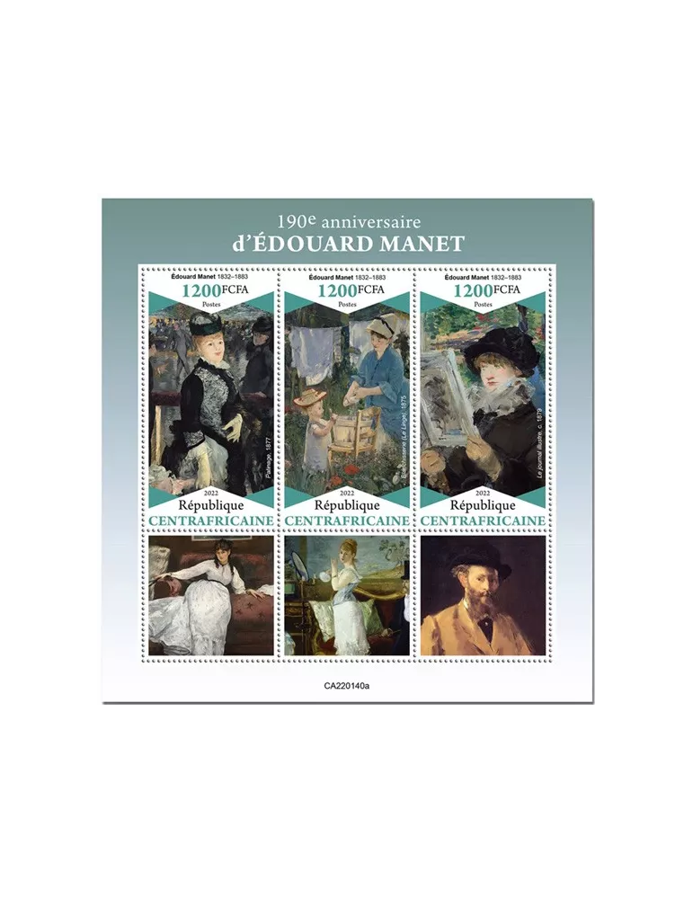 n° 8907/8909 - Timbre CENTRAFRIQUE Poste