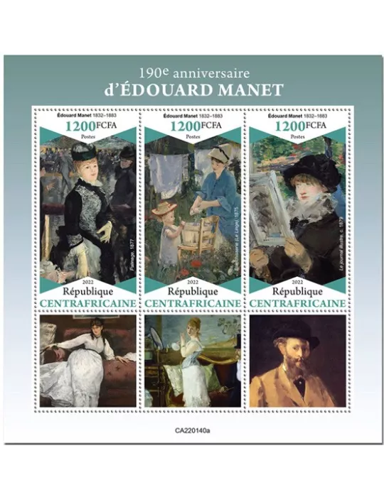 n° 8907/8909 - Timbre CENTRAFRIQUE Poste