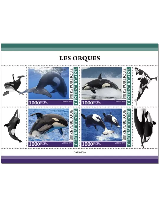 n° 8973/8976 - Timbre CENTRAFRIQUE Poste