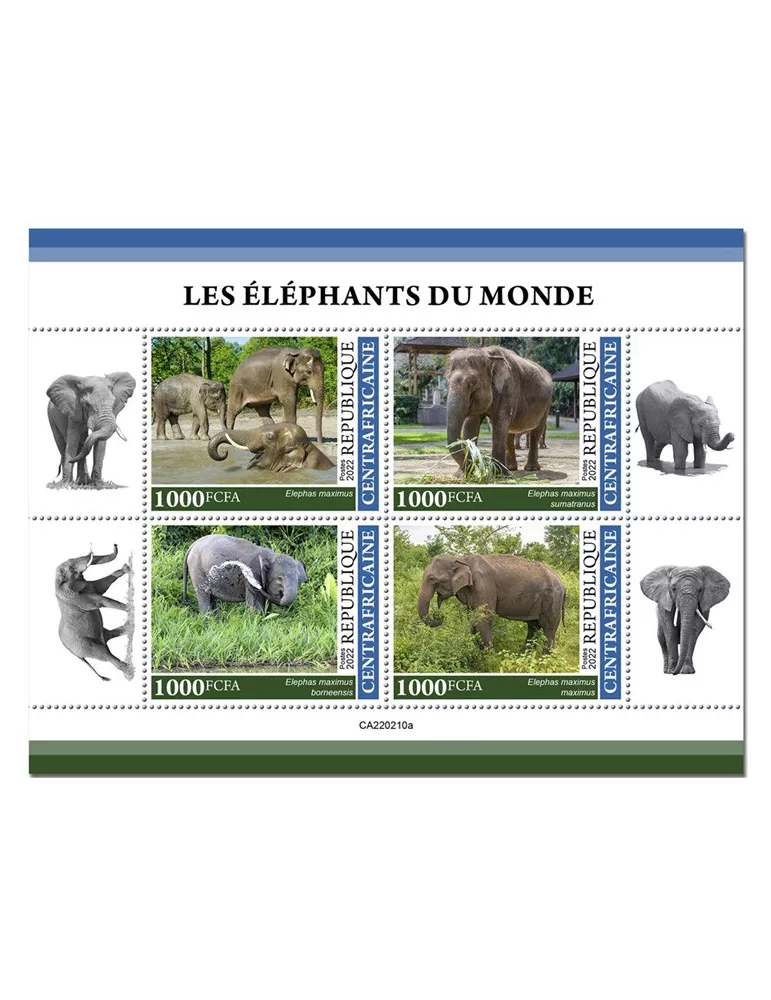 n° 8977/8980 - Timbre CENTRAFRIQUE Poste