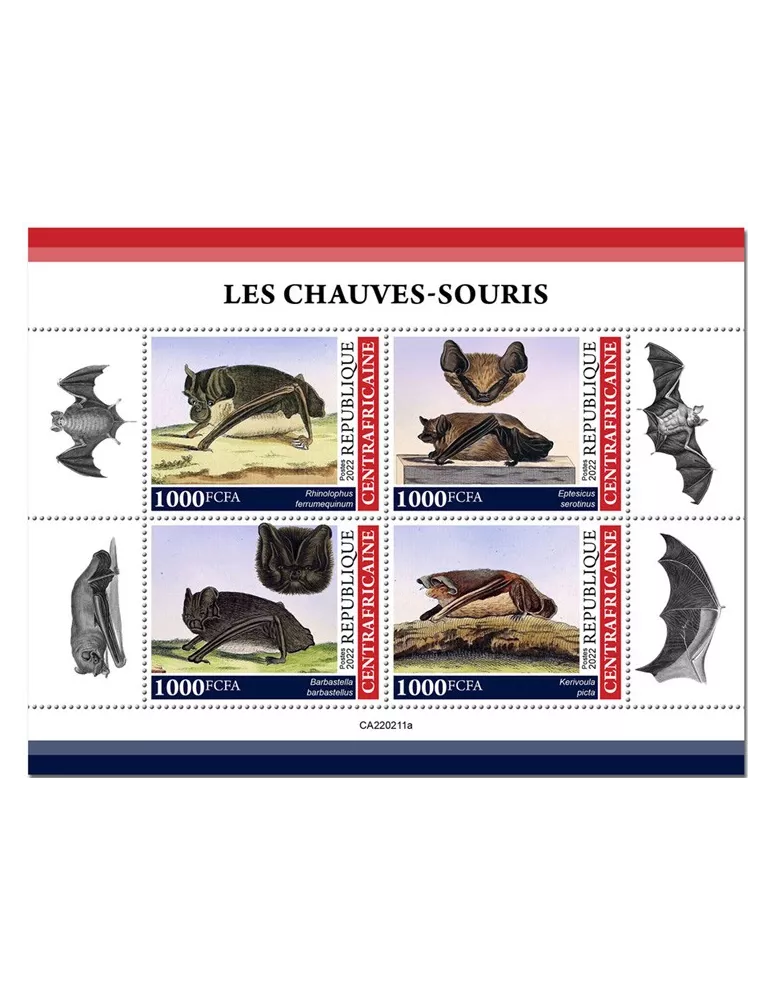 n° 8981/8984 - Timbre CENTRAFRIQUE Poste