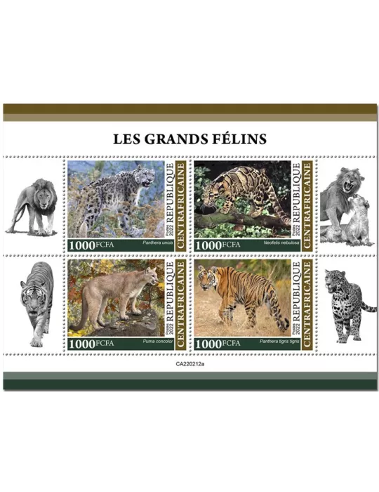 n° 8985/8988 - Timbre CENTRAFRIQUE Poste