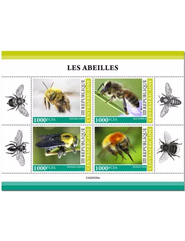 n° 9017/9020 - Timbre CENTRAFRIQUE Poste