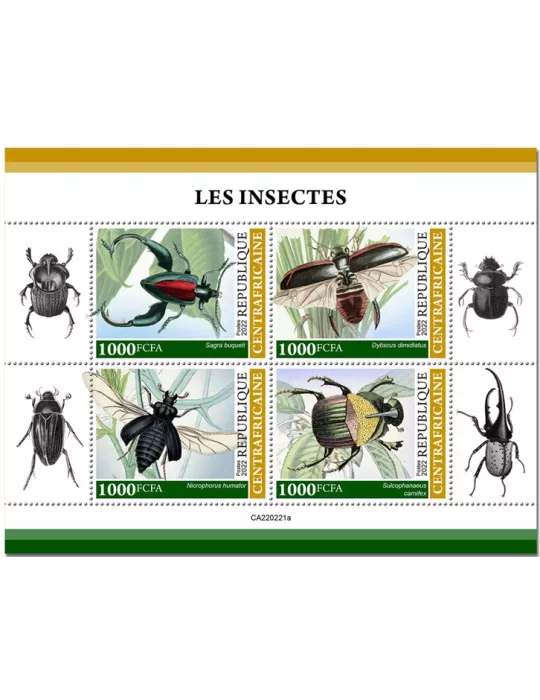 n° 9021/9024 - Timbre CENTRAFRIQUE Poste
