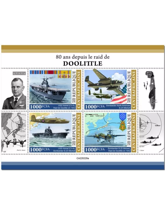 n° 9053/9056 - Timbre CENTRAFRIQUE Poste