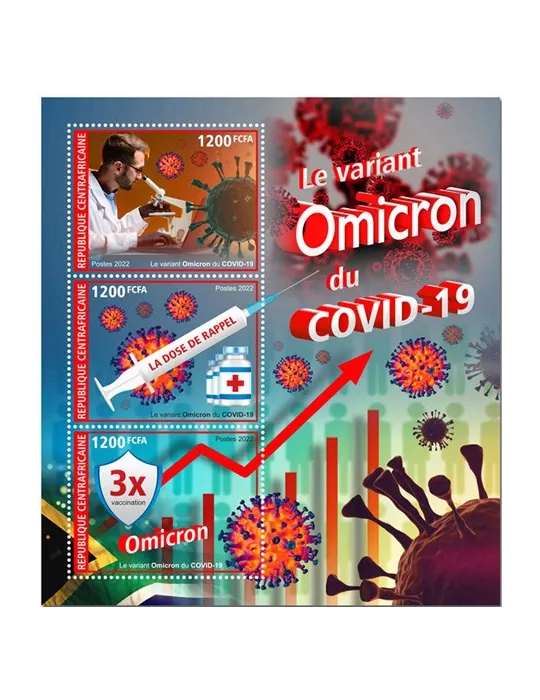 n° 9093/9095 - Timbre CENTRAFRIQUE Poste